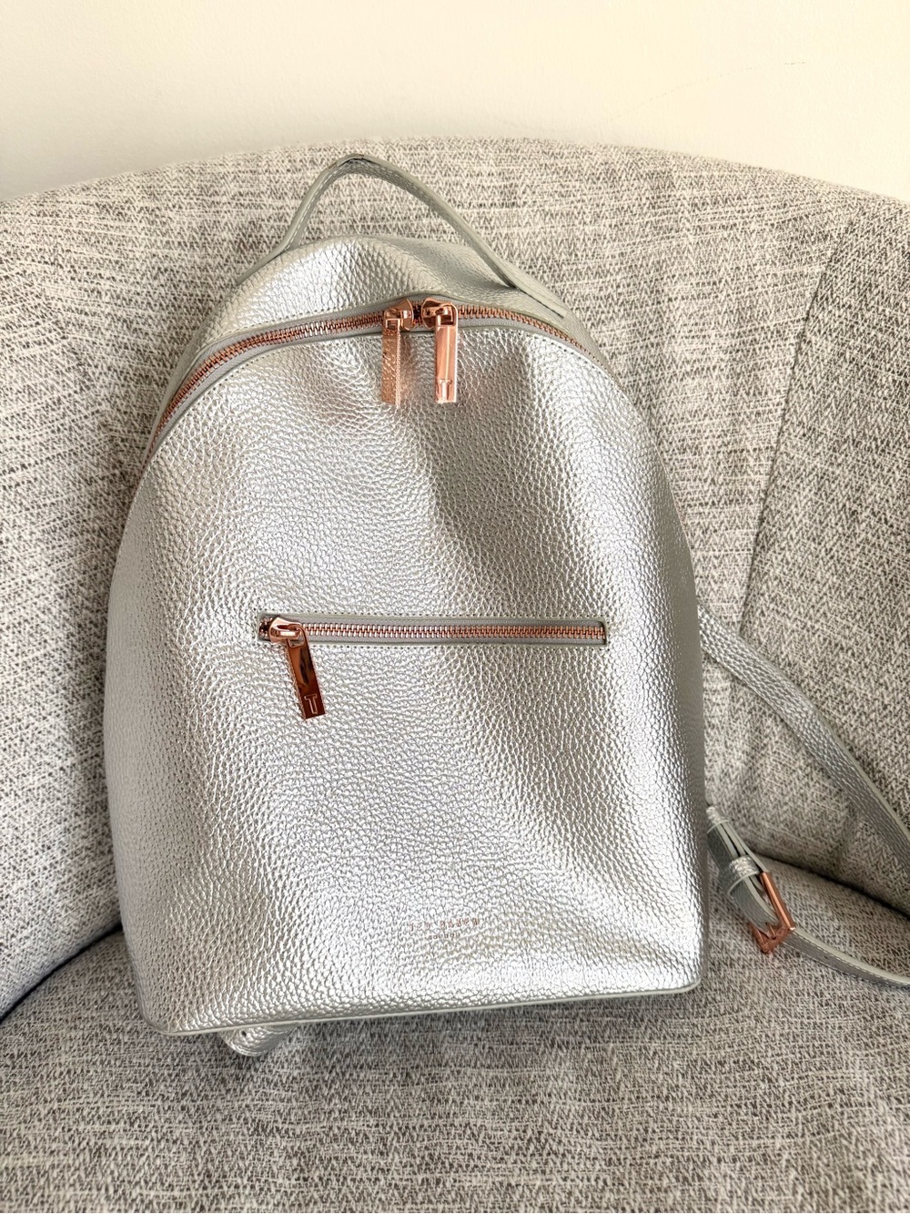 Ted Baker silver backpack